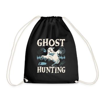 Ghost Hunt Halloween Ghost Ghost Ghost - Drawstring Bag - black - Front