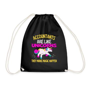 Comptable Licorne , Comptables Licorne magiques - Sac de sport léger - noir - Devant