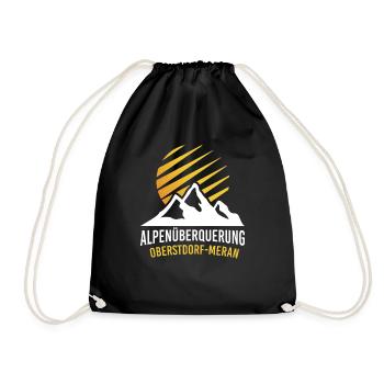 Crossing the Alps Finisher Oberstdorf Meran Hiking - Drawstring Bag - black - Front