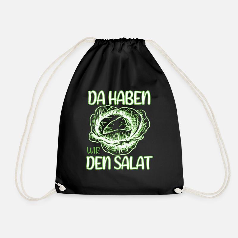 Da haben wir den Salat - Turnbeutel - Schwarz