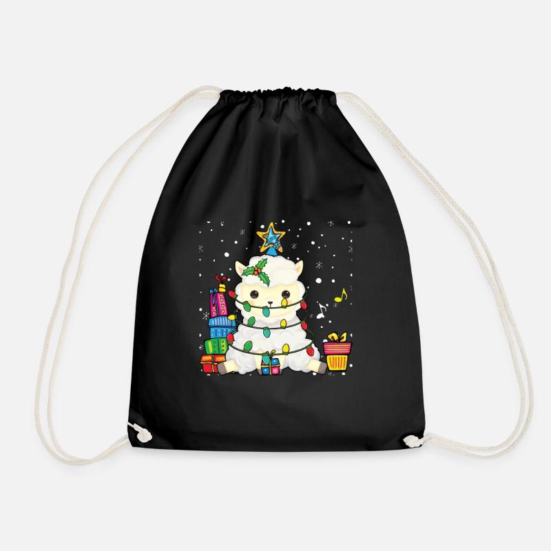 Arbre de Noël lama - Sac de sport léger - noir