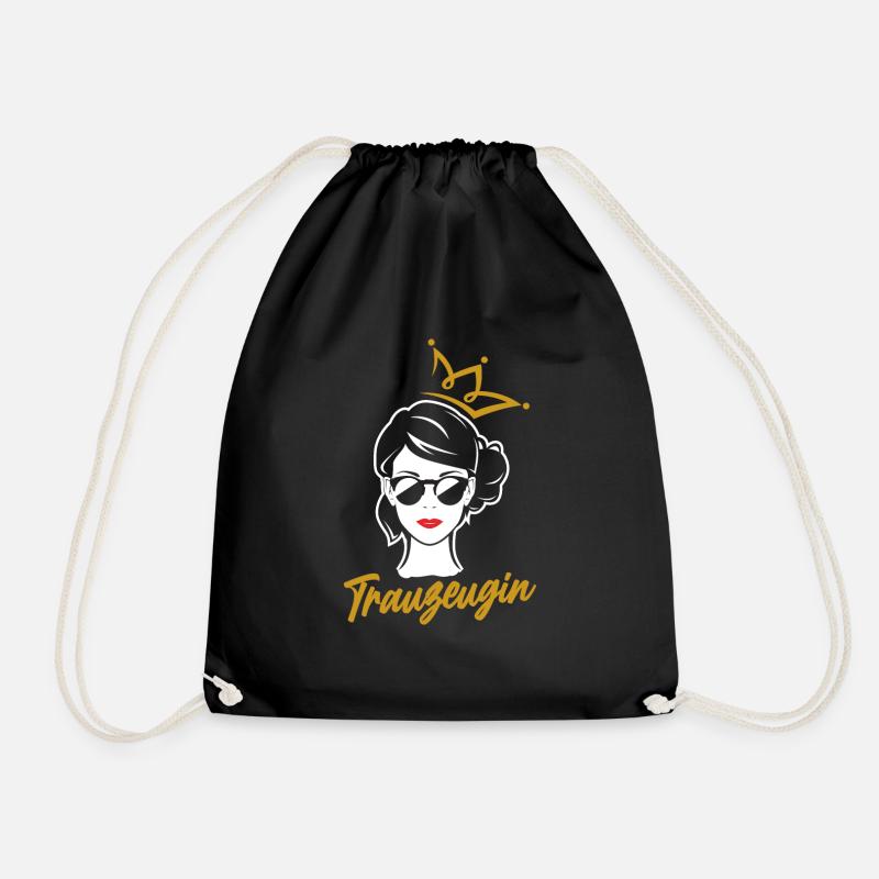 Ich Bin Trauzeugin Lustiges Trauzeugin Geschenk - Turnbeutel - Schwarz