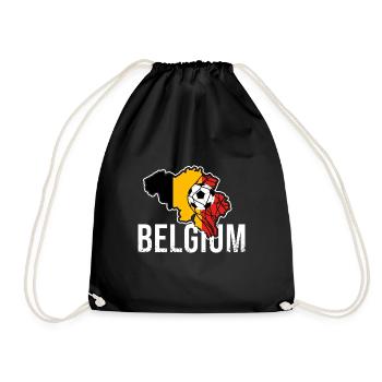 Belgium Football - Drawstring Bag - black - Front