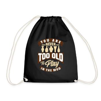 Sculpture argile faïence poterie drôle potier - Sac de sport léger - noir - Devant