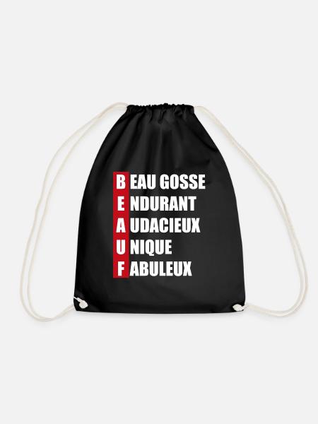 beauf acrostiche | cadeau bien beauf et original - Sac de sport léger - noir