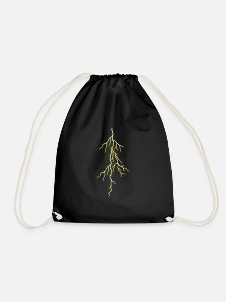 Foudre foudre tempête tempête - Sac de sport léger - noir
