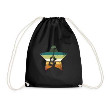Ukulele Vintage - Drawstring Bag - black - Front