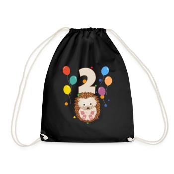 2e anniversaire anniversaire d’enfant 2 ans hérissons - Sac de sport léger - noir - Devant