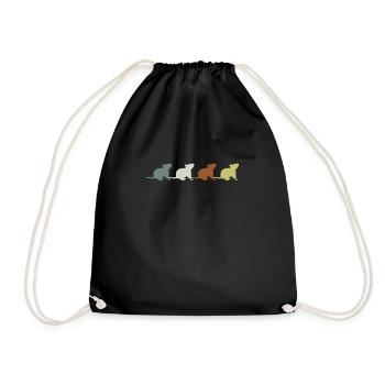 Rat Mama Rats Pet Rat Lover - Drawstring Bag - black - Front