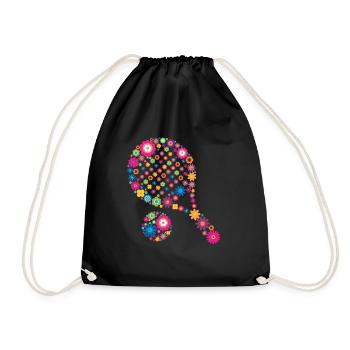 Paddle Tennis Pádel Padel Tennis - Drawstring Bag - black - Front