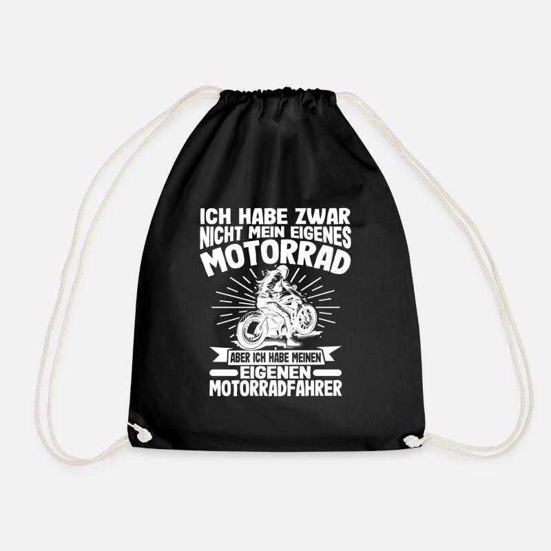 Ich Habe Zwar Nicht Mein Eigenes Motorrad Bikerin - Turnbeutel - Schwarz