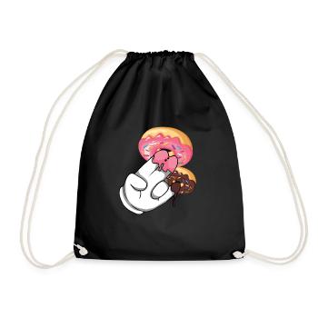 Dirty Humor Two In Pink Donut Hole - Sac de sport léger - noir - Devant