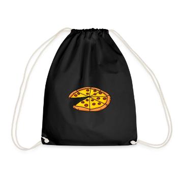 Pizza Cartoon Fastfood italien - Sac de sport léger - noir - Devant