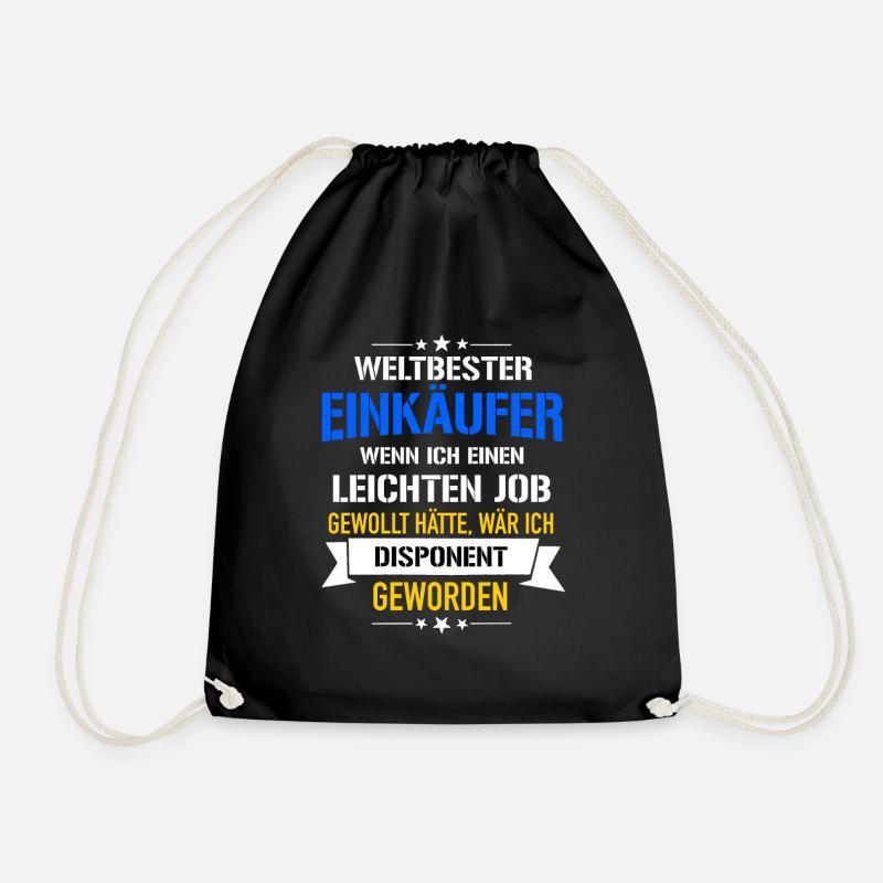 Lustiger Spruch Weltbester Einkäufer Disponent - Turnbeutel - Schwarz