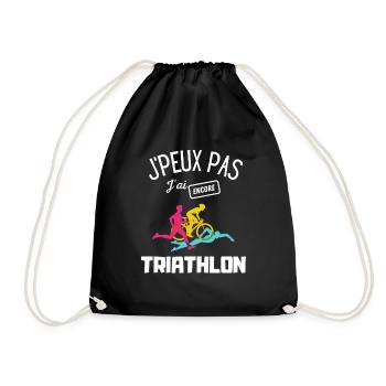 J'peux pas j'ai encore triathlon - Sac de sport léger - noir - Devant