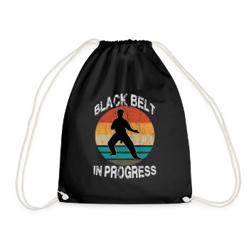 Cool Vintage Karate MMA Retro Shotokan Karate - Drawstring Bag - black - Front