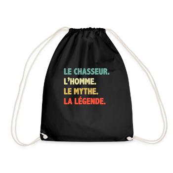 Le Chasseur L'homme Le Mythe La Légende Cadeau - Sac de sport léger - noir - Devant