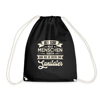 Gott schuf Sanitäter besser Krankenwagen - Turnbeutel - Schwarz - Vorne