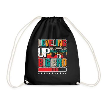 Levelling Up to Big Bro Design for Big Brother - Drawstring Bag - black - Front