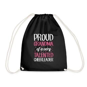 Cheerleading saying for your cheerleading grandma - Drawstring Bag - black - Front
