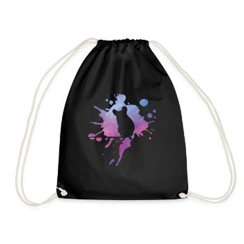 Rat Domestic Rat Splashes of Color Rodent Rats - Drawstring Bag - black - Front