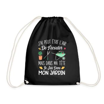 Idée Cadeau Jardinage Original Jardin Humour - Sac de sport léger - noir - Devant