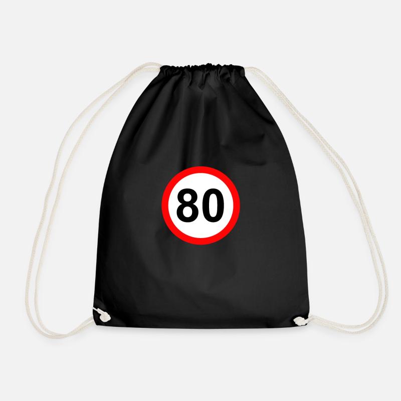 80. Geburtstag 80 Jahre 80er Geschenk Männer - Turnbeutel - Schwarz
