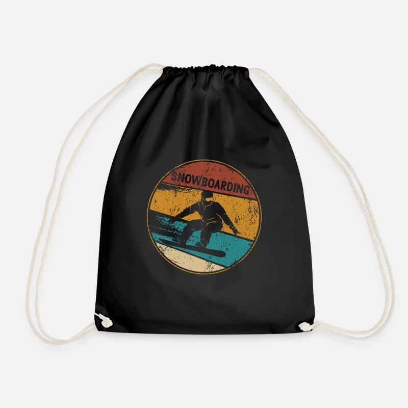 Snowboard Winter Sport Snowboarder Geschenkidee - Turnbeutel - Schwarz