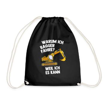 Bagger - Turnbeutel - Schwarz - Vorne