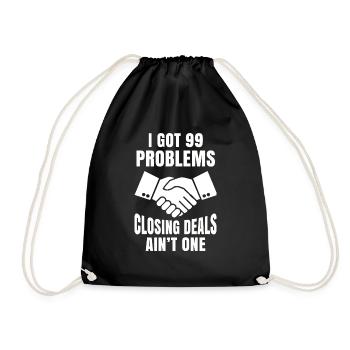 Real Estate Tshirt Home Dealer Broker House Agent Job - Drawstring Bag - black - Front