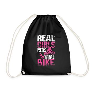 Girls ride Trial bike - Turnbeutel - Schwarz - Vorne