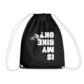 Is My Bike Ok Vintage Fahrrad Biker - Turnbeutel - Schwarz - Vorne