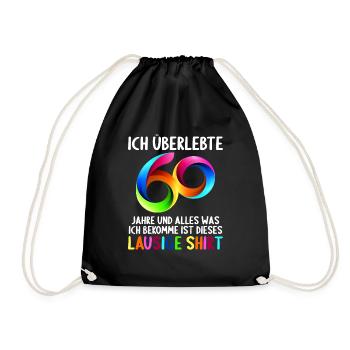 60 Jahre Alter 60. Geburtstag lausiges Shirt - Turnbeutel - Schwarz - Vorne