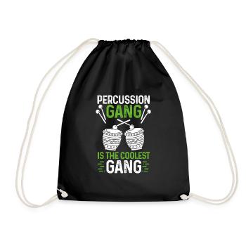Percussion Gang is the best Gang Bongo Congas - Turnbeutel - Schwarz - Vorne