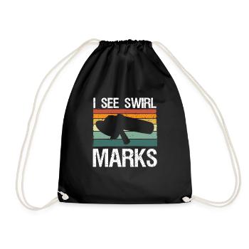 Auto Detailer see swirl mark Car Painter Detailing - Drawstring Bag - black - Front