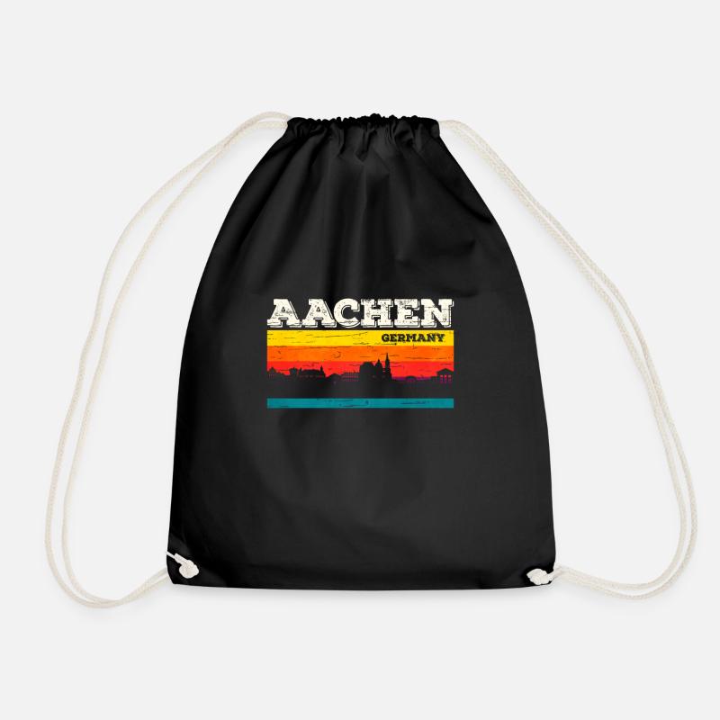 Aachen - Turnbeutel - Schwarz