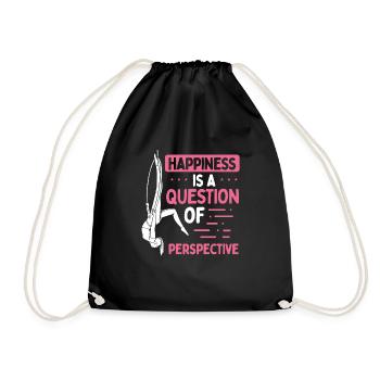 Aerial Circus Aerial Hoop Happiness Aerialist - Drawstring Bag - black - Front