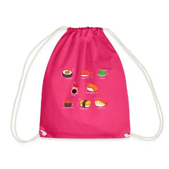 Kawaii Sushi Rolle Wasabi Maguro Nourriture japonaise - Sac de sport léger - fuchsia - Devant