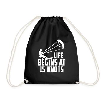 Kite Kiteboarding Kitesurfer cadeau - Sac de sport léger - noir - Devant