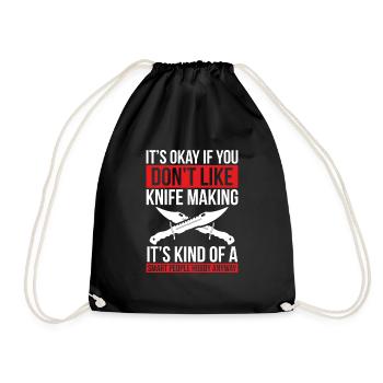 Knife Maker Forging Knives Knife Maker - Drawstring Bag - black - Front