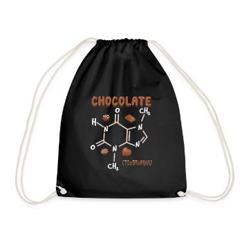 Chocolate - Drawstring Bag - black - Front