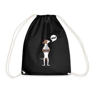 Sturer Whippet Chien Petit lévriers anglais - Sac de sport léger - noir - Devant