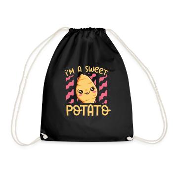 Potato Kartoffel - Turnbeutel - Schwarz - Vorne