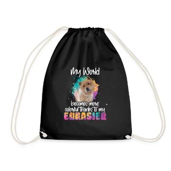 Colorful world thanks to my Eurasier dog - Sac de sport léger - noir - Devant