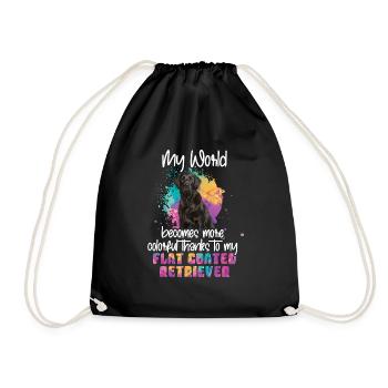 Thanks to my Flat coated retriever dog - Sac de sport léger - noir - Devant