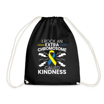 I Have An Extra Chromosome Friendliness - Drawstring Bag - black - Front