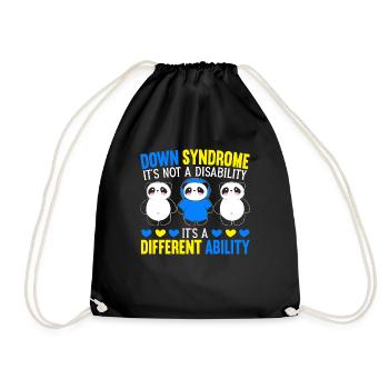 Down Syndrom Ist Eine Andere Fähigkeit - Turnbeutel - Schwarz - Vorne