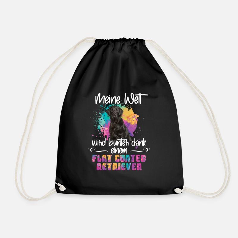 Dank meines Flat coated retriever Hund - Turnbeutel - Schwarz