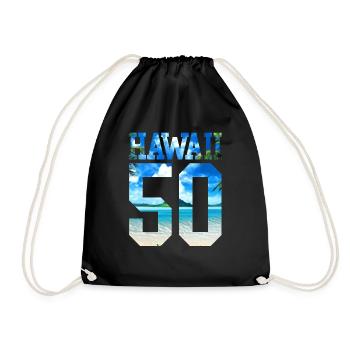 Hawaii 50 Fun Geschenk - Turnbeutel - Schwarz - Vorne