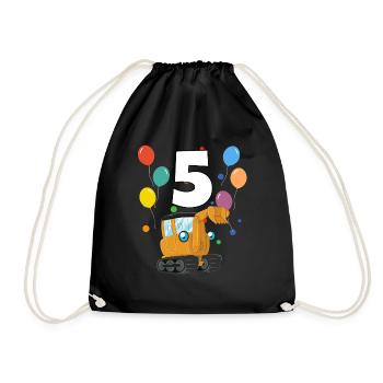 5 anniversaire anniversaire d’enfant 5 ans pelle - Sac de sport léger - noir - Devant